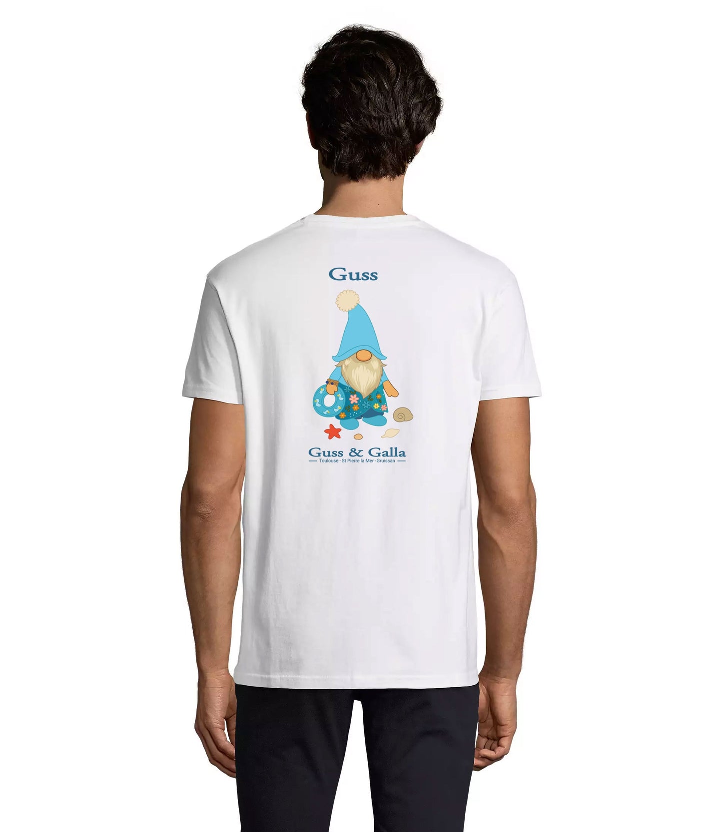 T-shirt GUSS bouée bleu