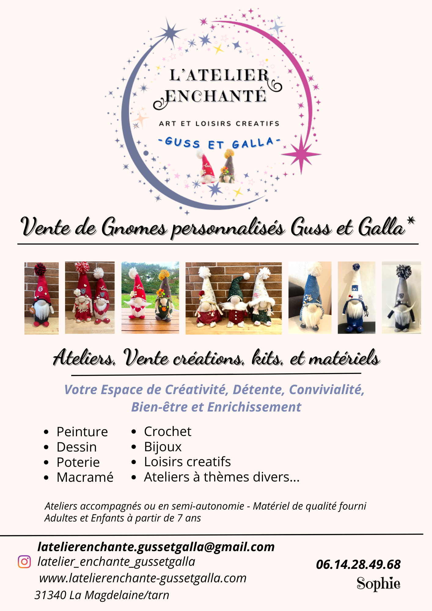 Les Ateliers d'art et de loisirs créatifs - matériel de qualité fourni