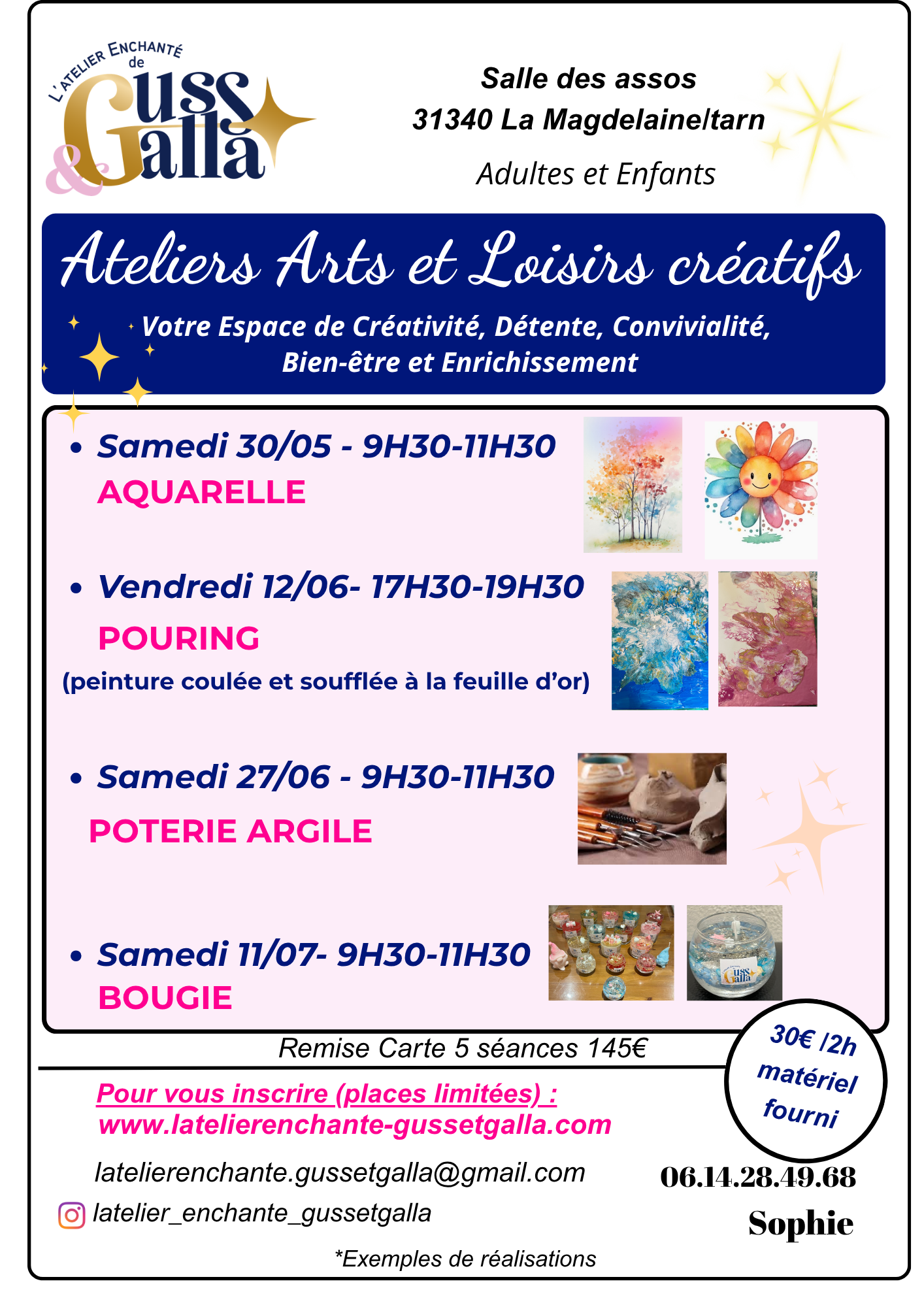Les Ateliers d'art et de loisirs créatifs - matériel de qualité fourni