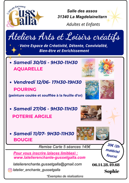 Les Ateliers d'art et de loisirs créatifs - matériel de qualité fourni