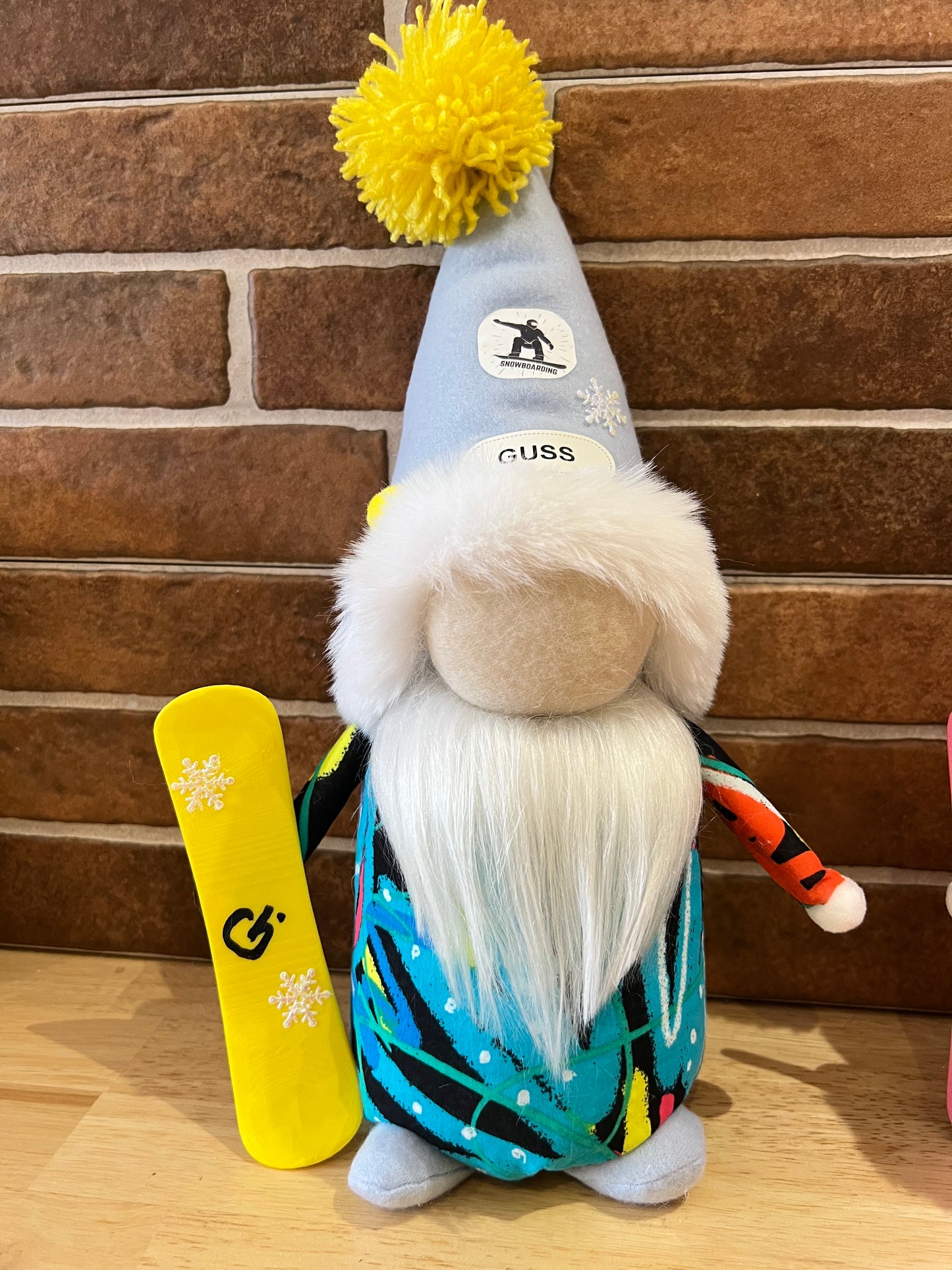 Gnome Guss et Galla Skieur - Snowboard