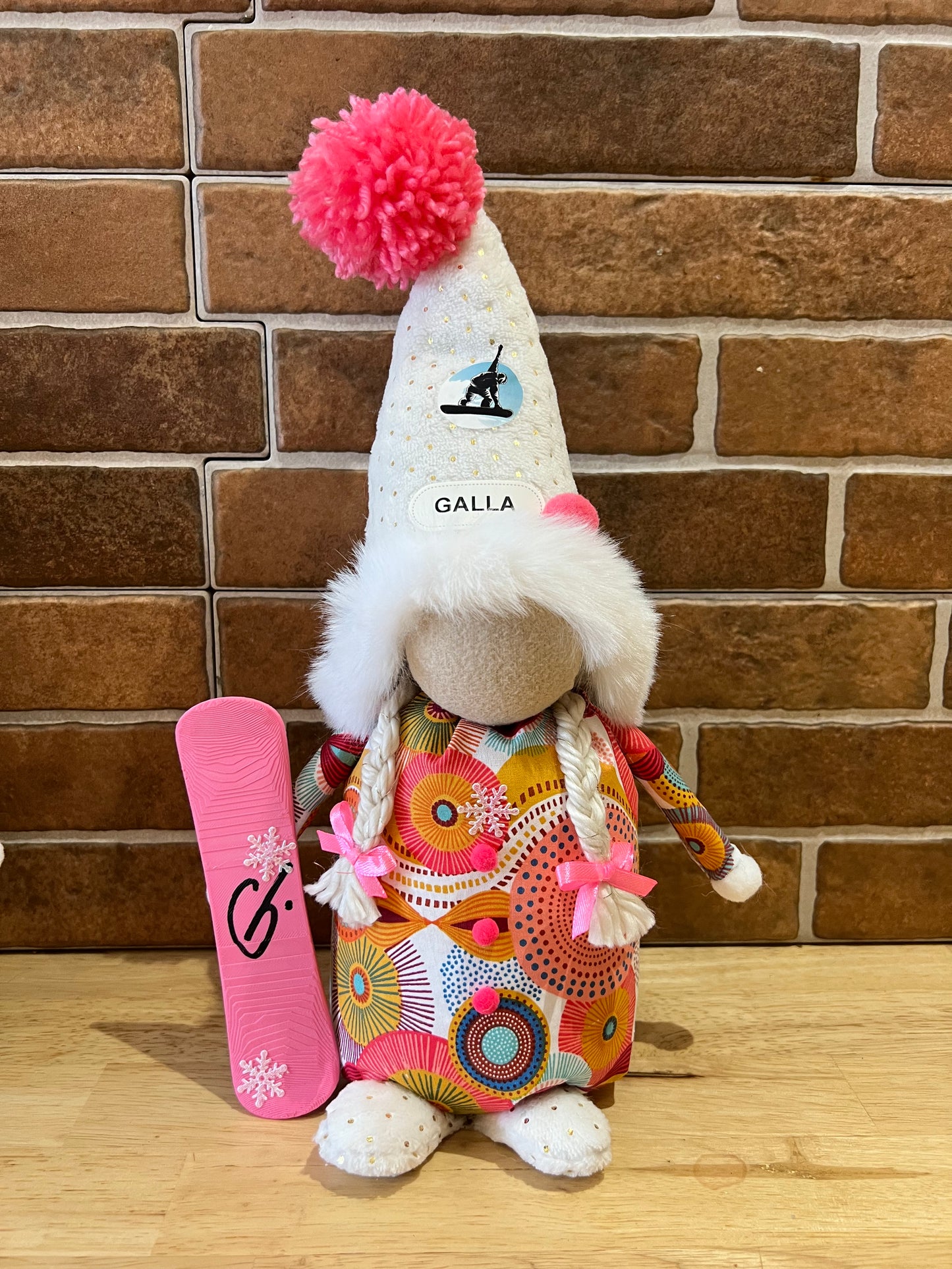 Gnome Guss et Galla Skieur - Snowboard